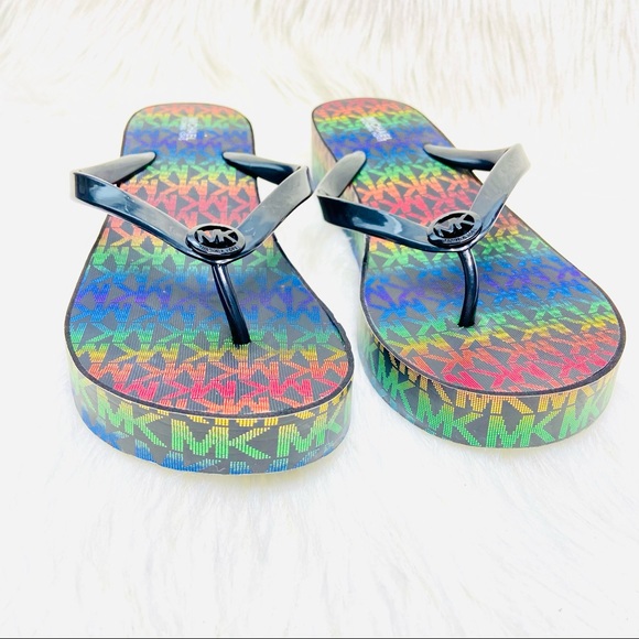 Michael Kors Womens Pride Rainbow Platform Sandals - Picture 5 of 10